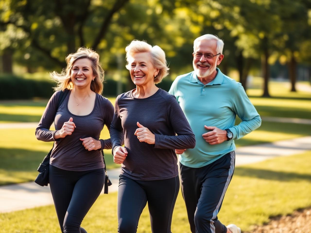 Healthy active senior couple enjoying life outdoors